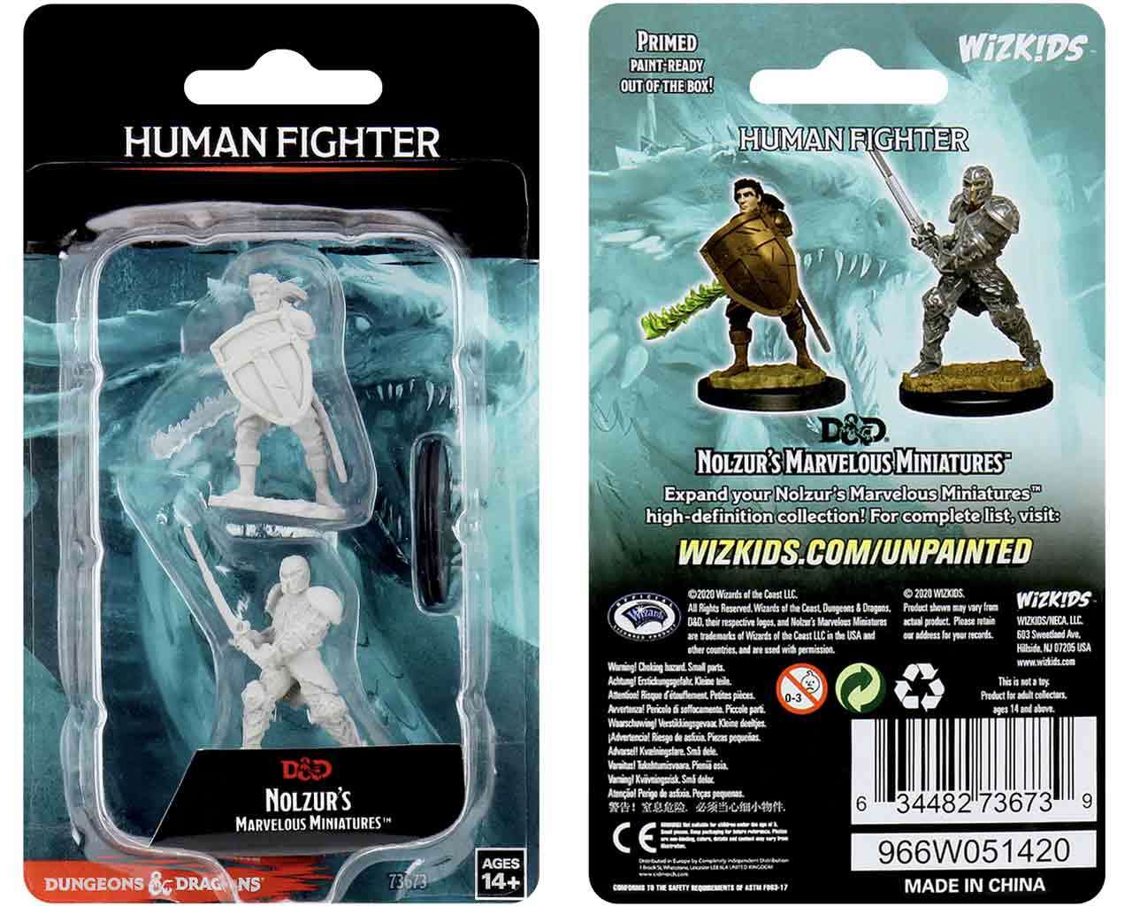 D&d Nolzur's Marvelous Miniatures - Manlig Mänsklig Krigare wizkids