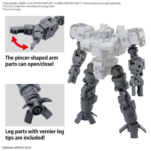 30mm Delar Set för 16 Arm/Ben Enhet 1/144 - Robotto
