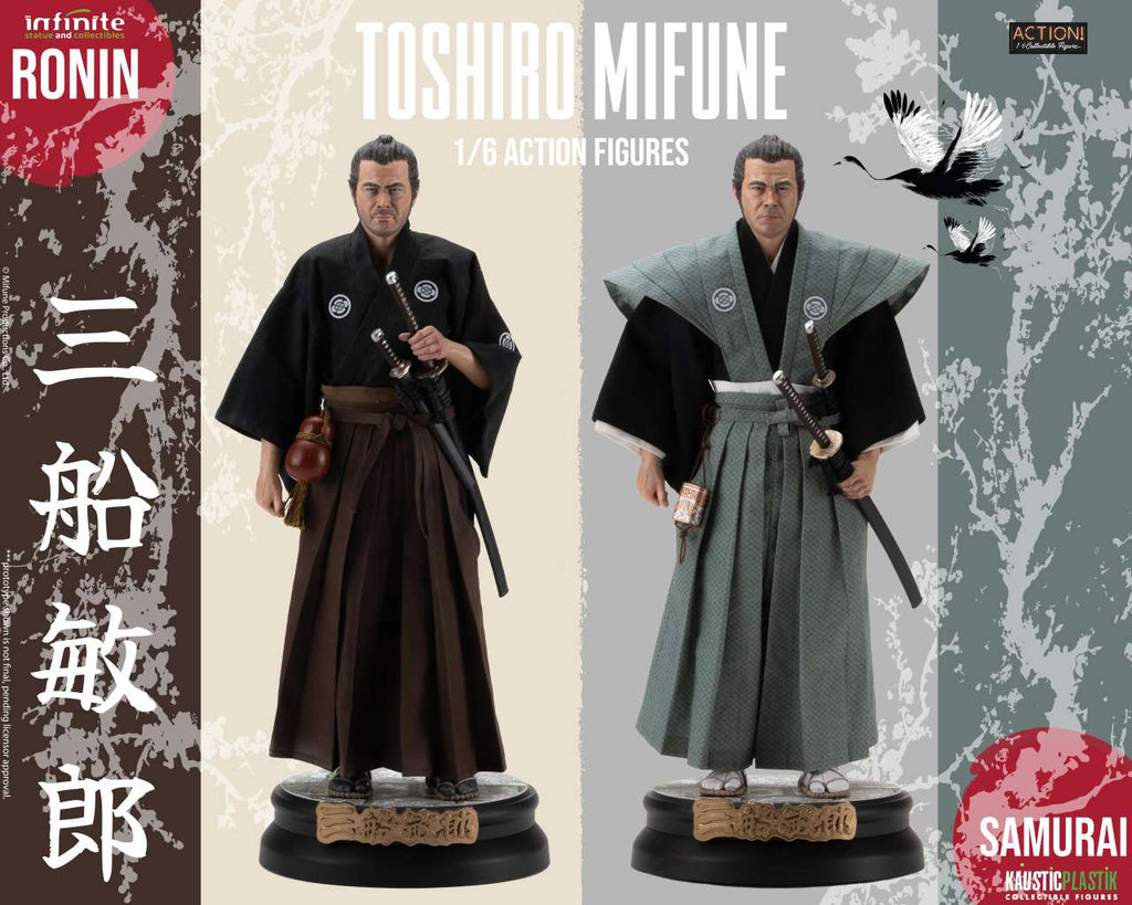 Toshiro Mifune Ronin & Samurai 1/6 Action Figure Deluxe Double Pack infinite statue
