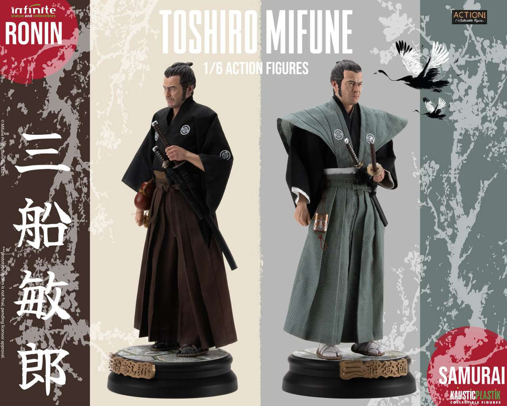 Toshiro Mifune Ronin & Samurai 1/6 Action Figure Deluxe Double Pack infinite statue