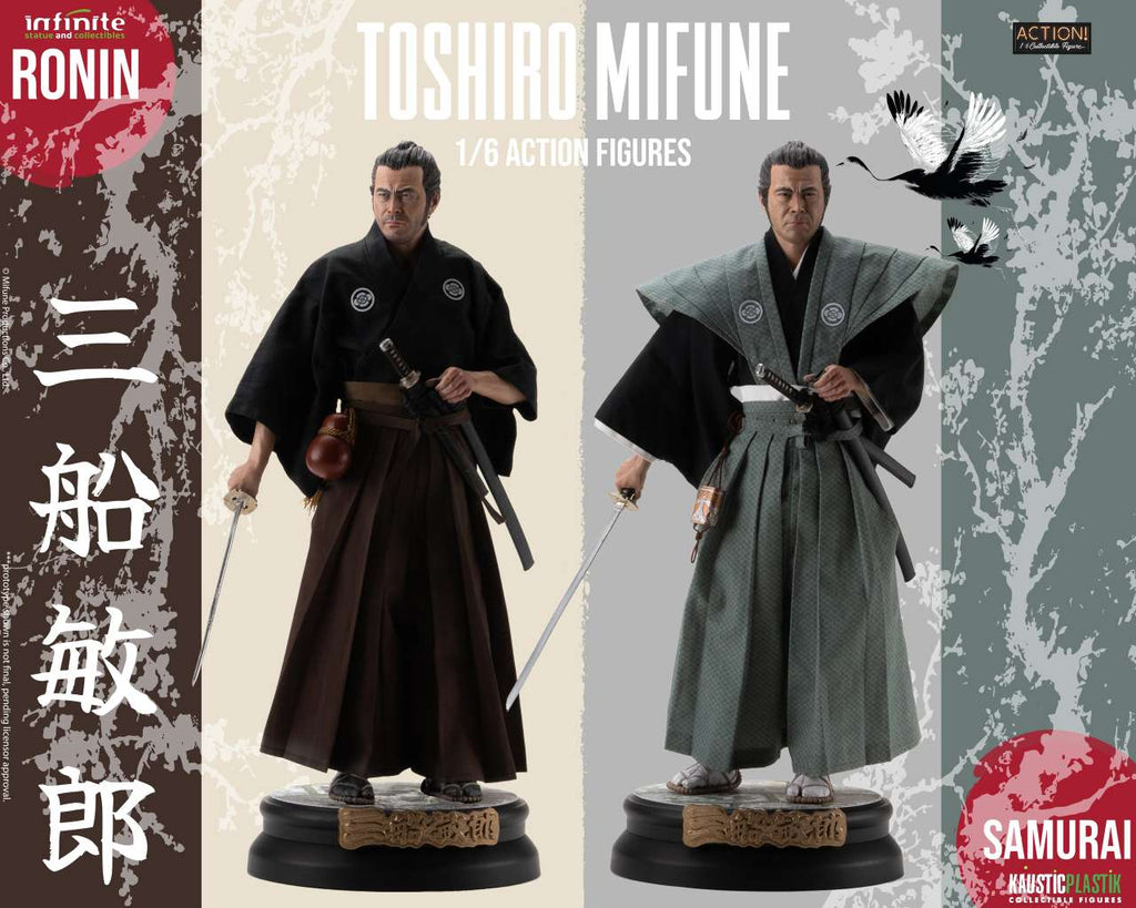 Toshiro Mifune Ronin & Samurai 1/6 Action Figure Deluxe Double Pack infinite statue