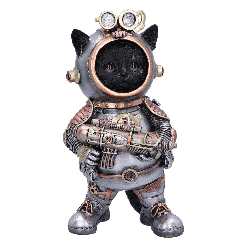 Cat-tack Space Steampunk Figurine nemesis now