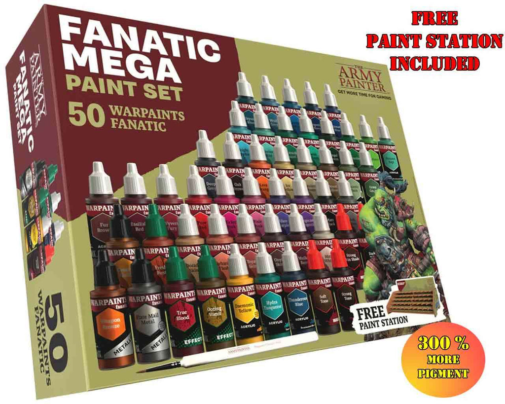 Warpaints Fanatic: Mega Set med 50 Färger och Paint Station army painter