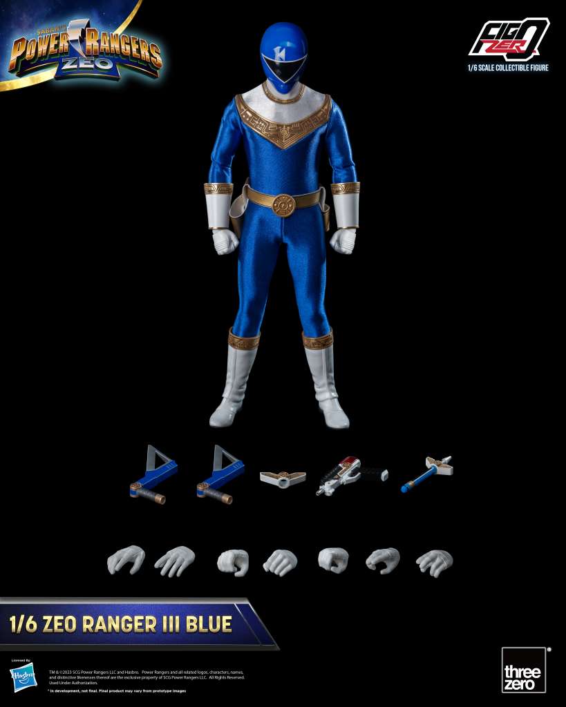 Power Rangers Zeo Ranger III Blue 1/6 Figur threea toys/threezero