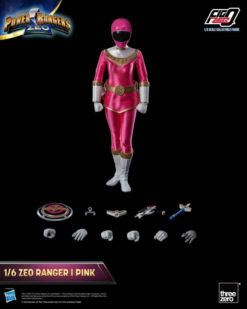Power Rangers Zeo Ranger Pink 1/6 Figur threea toys/threezero