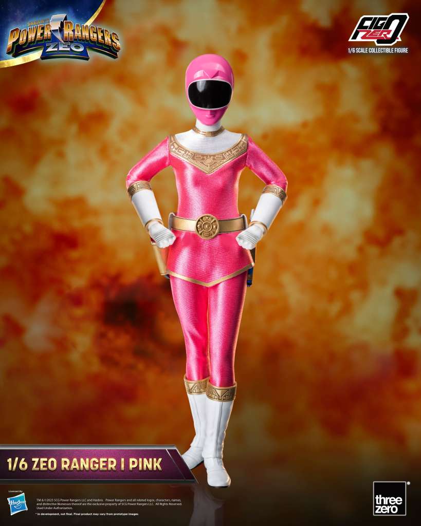 Power Rangers Zeo Ranger Pink 1/6 Figur threea toys/threezero
