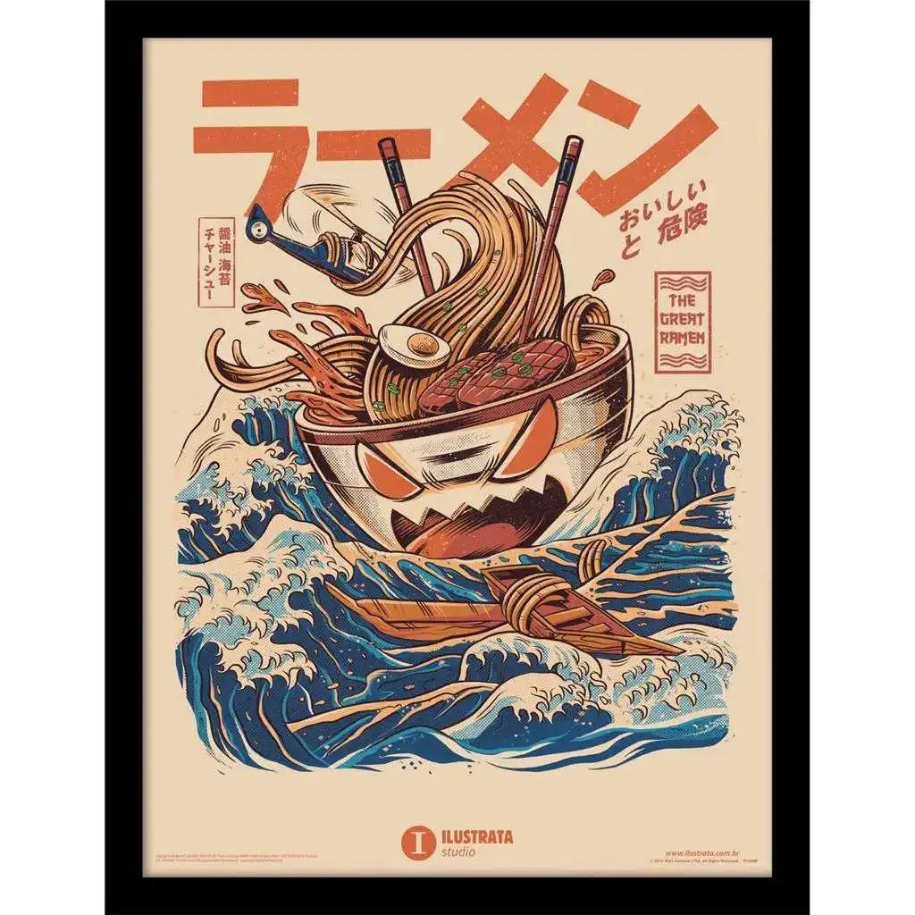 ILUSTRATA THE GREAT RAMEN COLLECTOR PRINT FRAMED