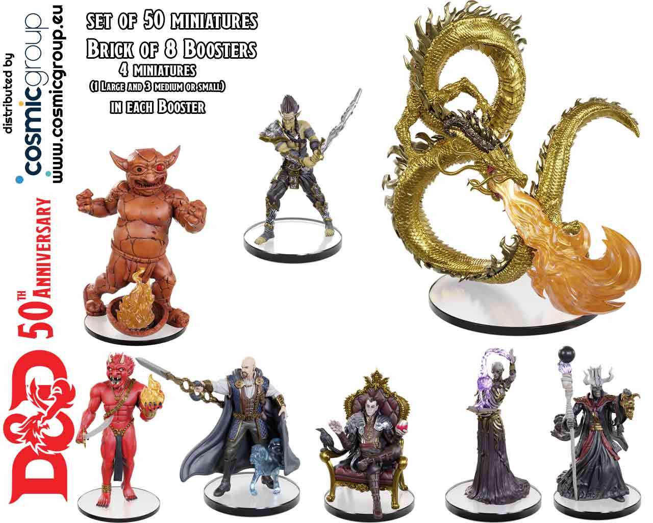 Dungeons & Dragons - Icons of the Realms: 50th Anniversary - 8 ct. Booster Brick wizkids