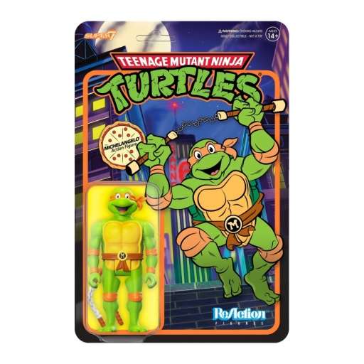 Teenage Mutant Ninja Turtles ReAction Figur W7 Michelangelo super 7