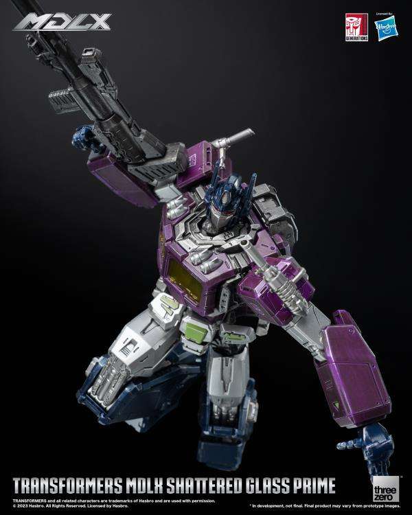 Transformers MDLX Shattered Glass Optimus Prime Limited Edition threea toys/threezero