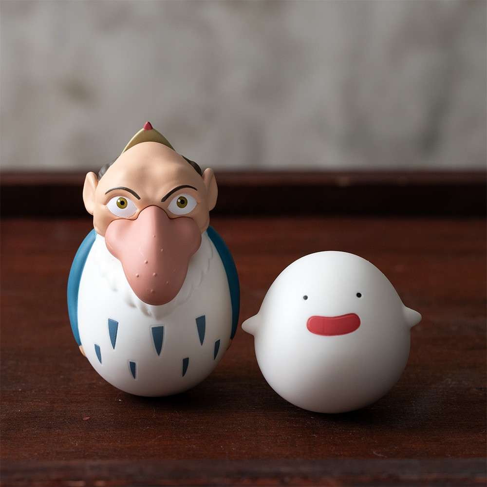 Roly Poly Figurer: The Boy and The Heron & Warawara Tvåpack studio ghibli