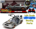 Back to the Future Part 3 - DeLorean DMC-12 med järnvägshjul - 1:24 Die-cast modell - Robotto