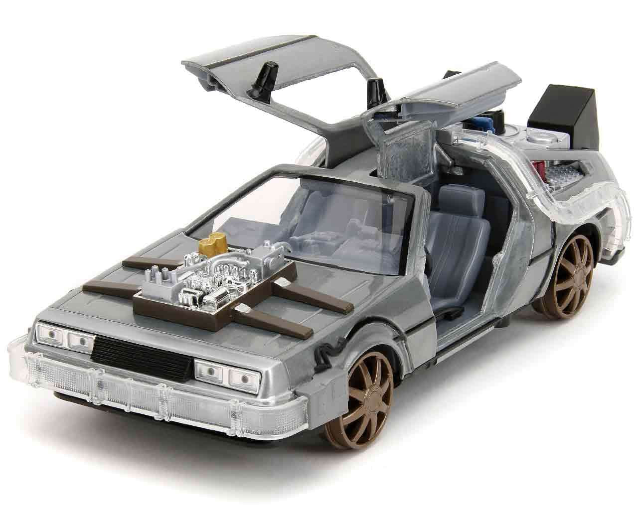Back to the Future Part 3 - DeLorean DMC-12 med järnvägshjul - 1:24 Die-cast modell jada toys