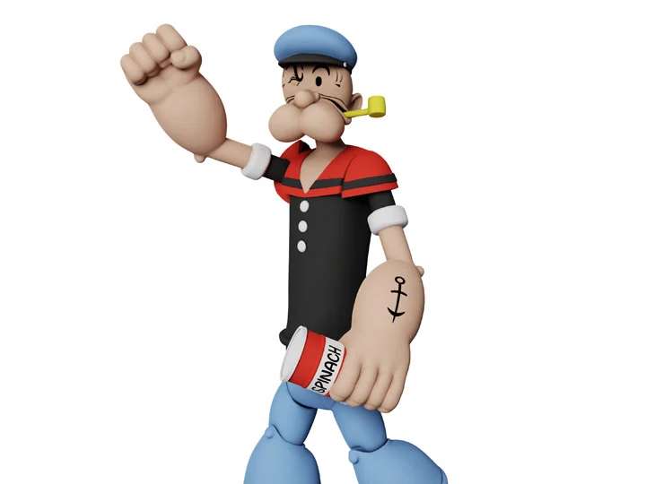 Popeye Power Stars Actionfigurer - Nostalgiska Samlarfigurer boss fight studio