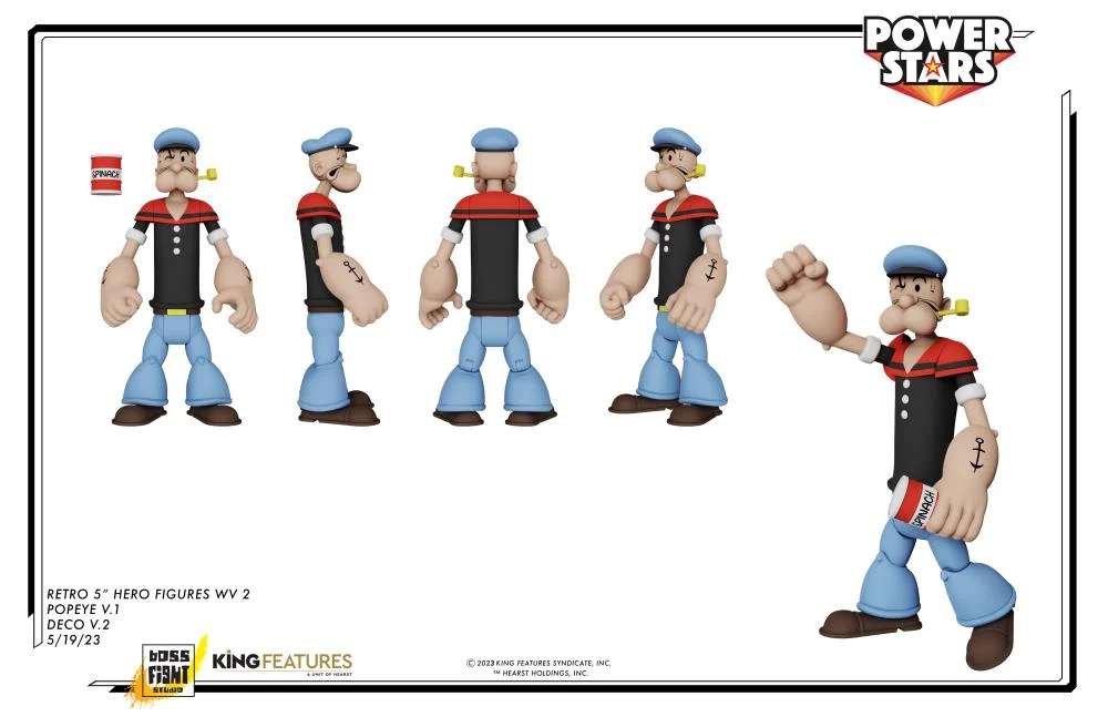 Popeye Power Stars Actionfigurer - Nostalgiska Samlarfigurer boss fight studio