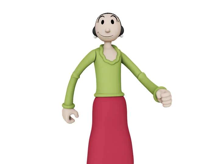 Popeye Power Stars Olive Oyl Actionfigur boss fight studio
