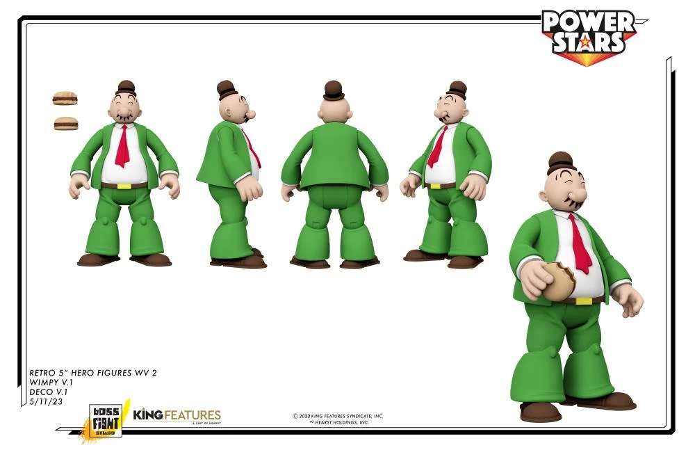 Popeye Power Stars Actionfigurer – Retro Samling boss fight studio