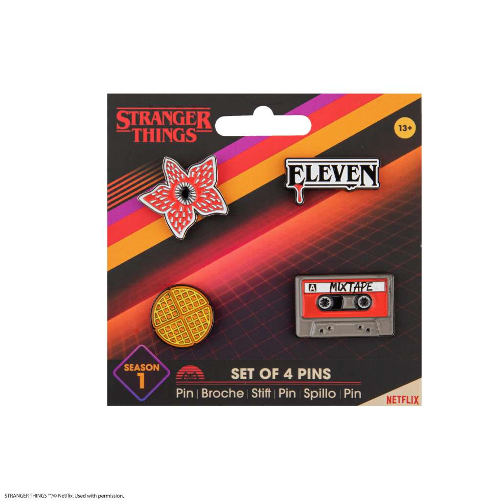 Stranger Things Säsong 1 Pin Set (4) cinereplicas