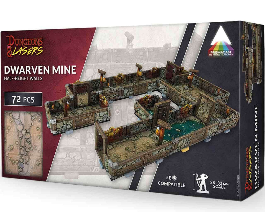 Dungeons & Lasers: Dvärggruva - Prismacast Förmålade Terränger archon games