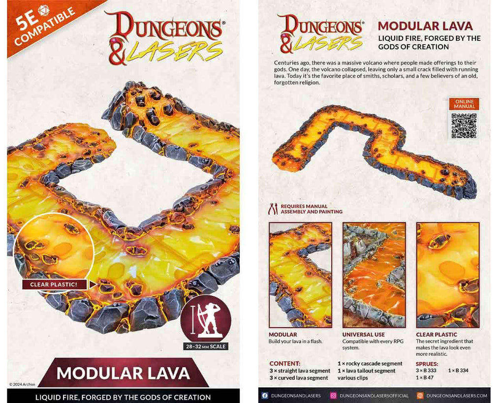 Dungeons & Lasers: Modular Lava Set archon games