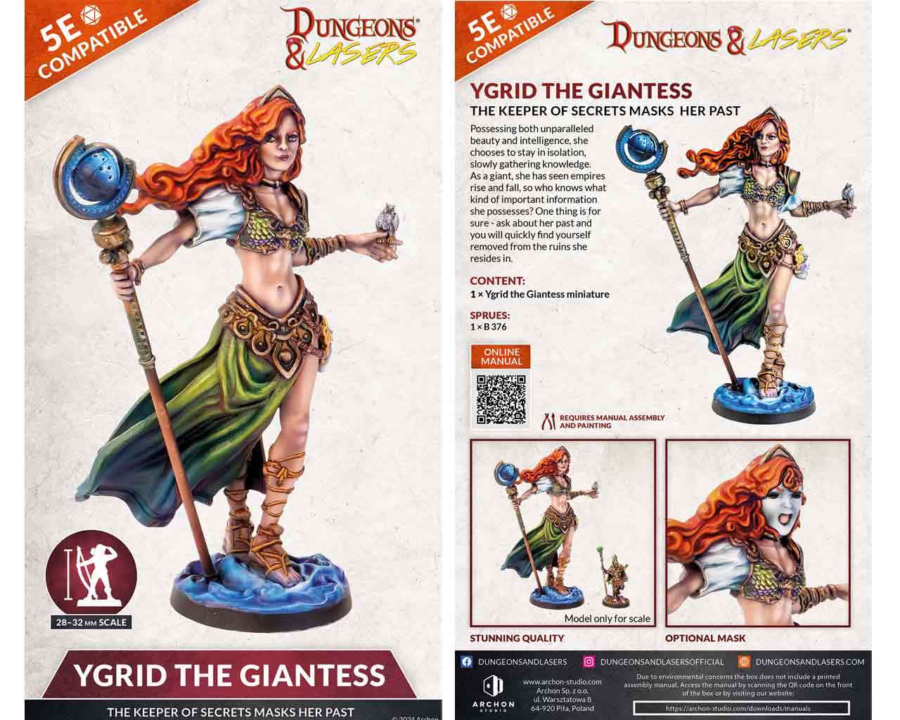 Dungeons & Lasers: Ygrid the Giantess Figur archon games