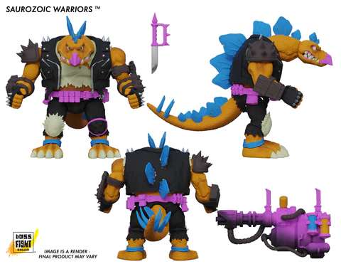 Saurozoiska krigare Marr Ossis figur boss fight studio