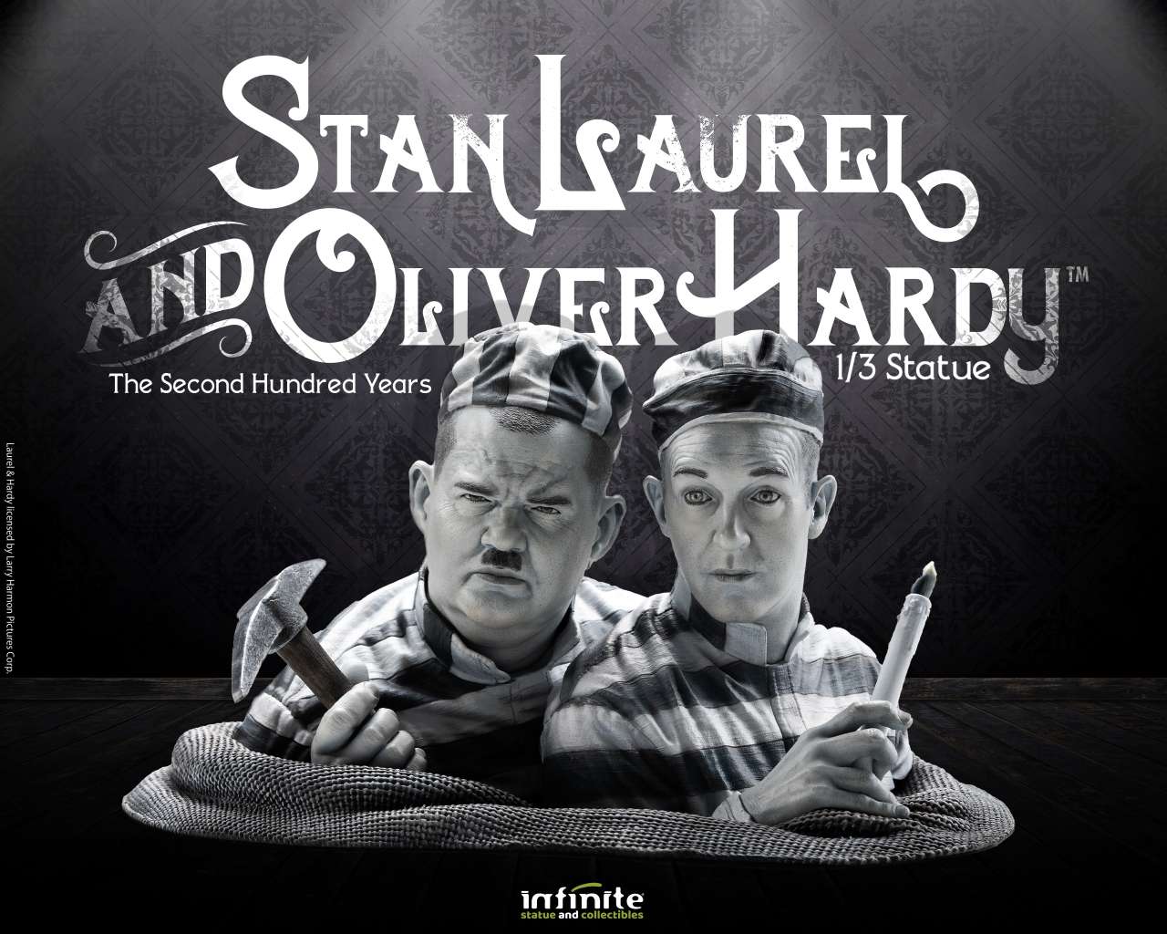Stan Laurel & Oliver Hardy 1/3 Staty infinite statue