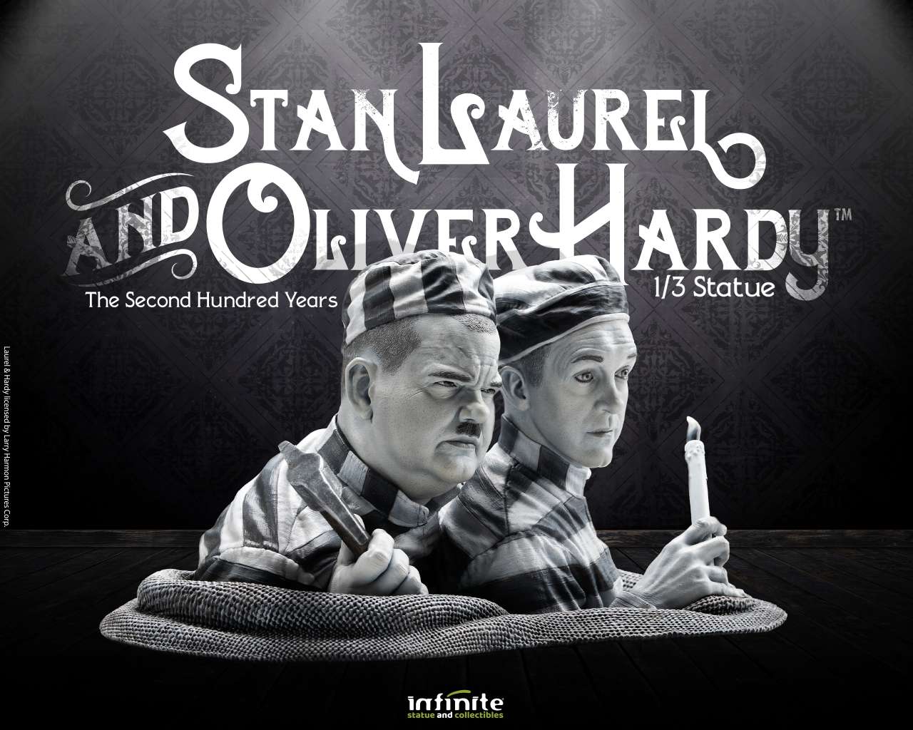 Stan Laurel & Oliver Hardy 1/3 Staty infinite statue