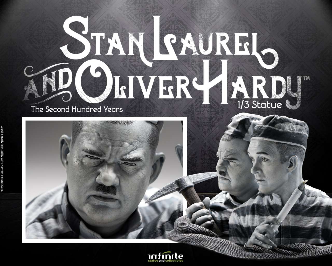 Stan Laurel & Oliver Hardy 1/3 Staty infinite statue