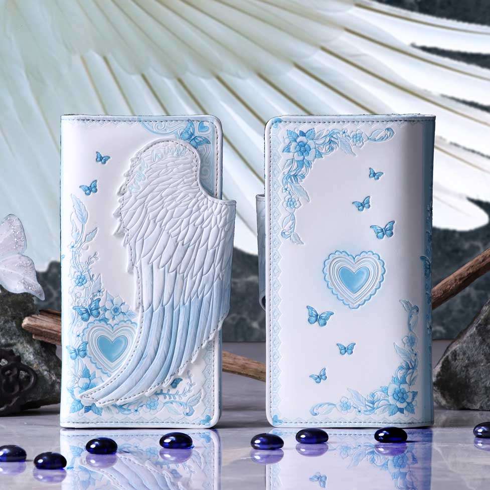 Angel Wings Far White Prägelt Plånbok nemesis now