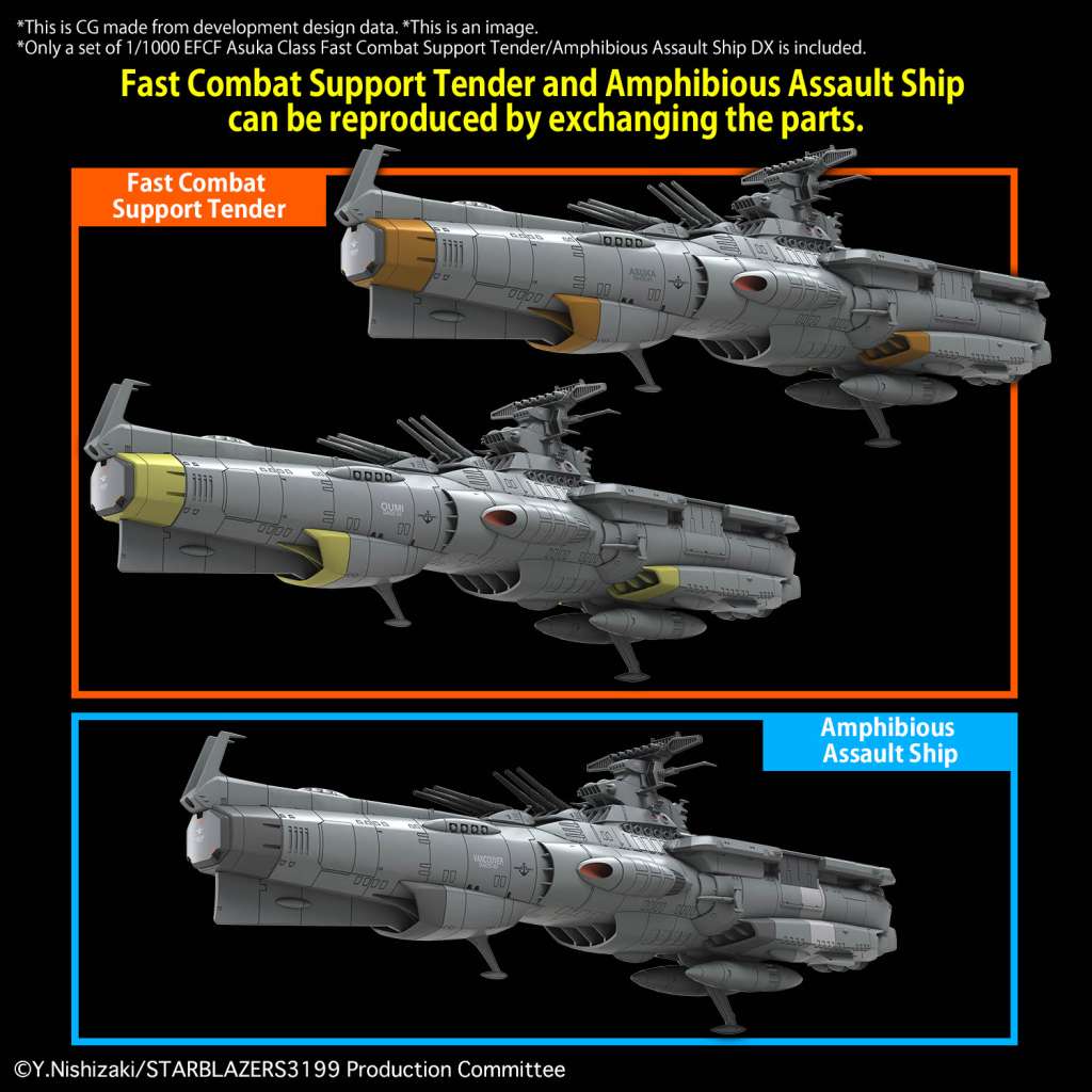 Yamato EFCF Asuka Class Tender Amphibious Assault Ship DX 1/1000 bandai model kit gunpla