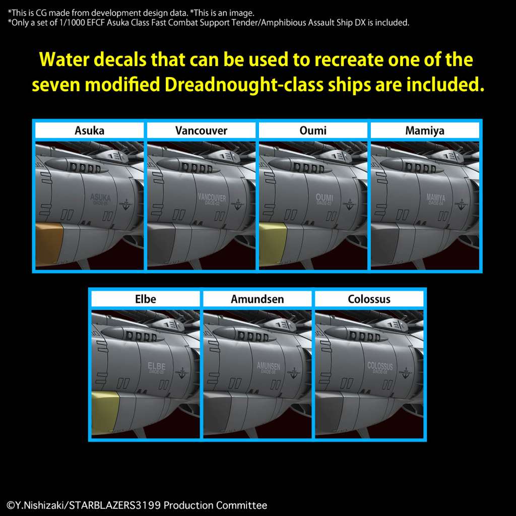 Yamato EFCF Asuka Class Tender Amphibious Assault Ship DX 1/1000 bandai model kit gunpla