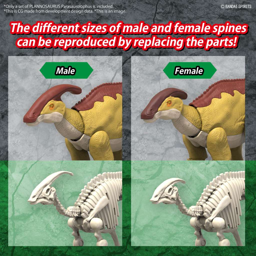 Plannosaurus Parasaurolophus - Färgglad Dinosauriefigur bandai model kit gunpla