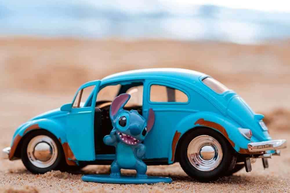 Lilo & Stitch - 1959 Volkswagen Beetle med Stitch - 1:32 Die-Cast Modell jada toys