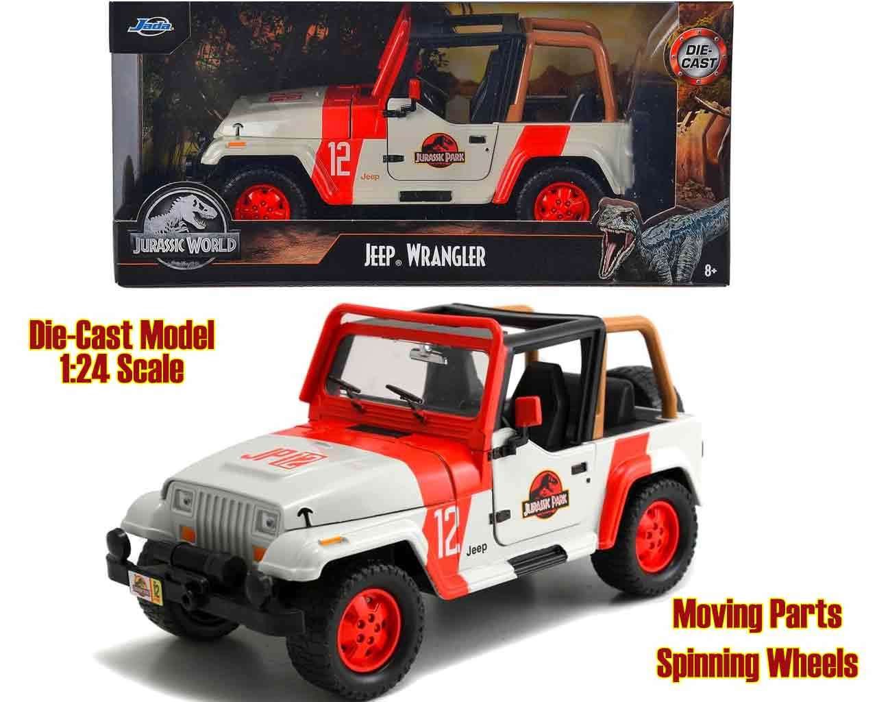 Jurassic Park 1992 Jeep Wrangler YJ Sahara 1:24 Die-Cast Modell jada toys