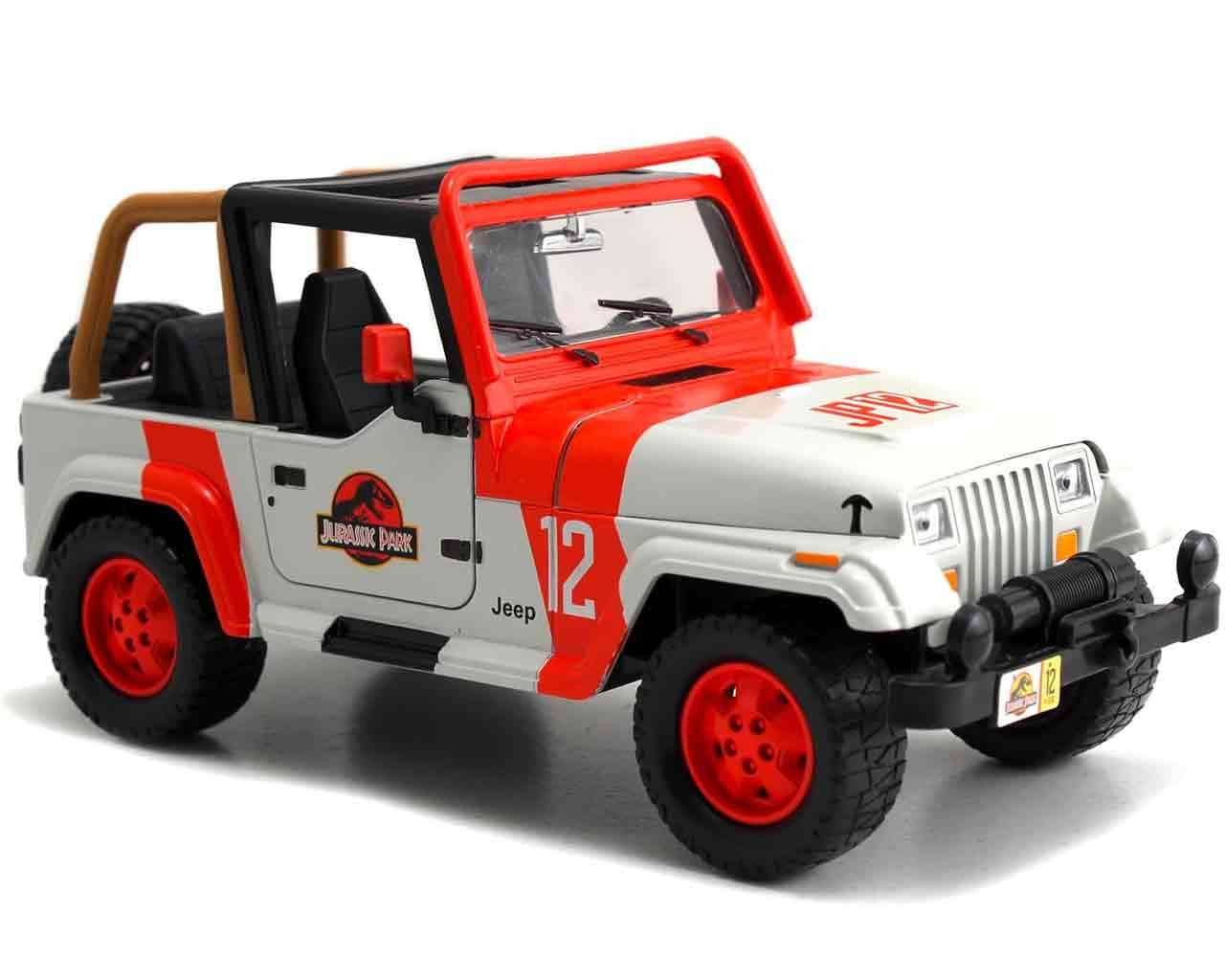 Jurassic Park 1992 Jeep Wrangler YJ Sahara 1:24 Die-Cast Modell jada toys