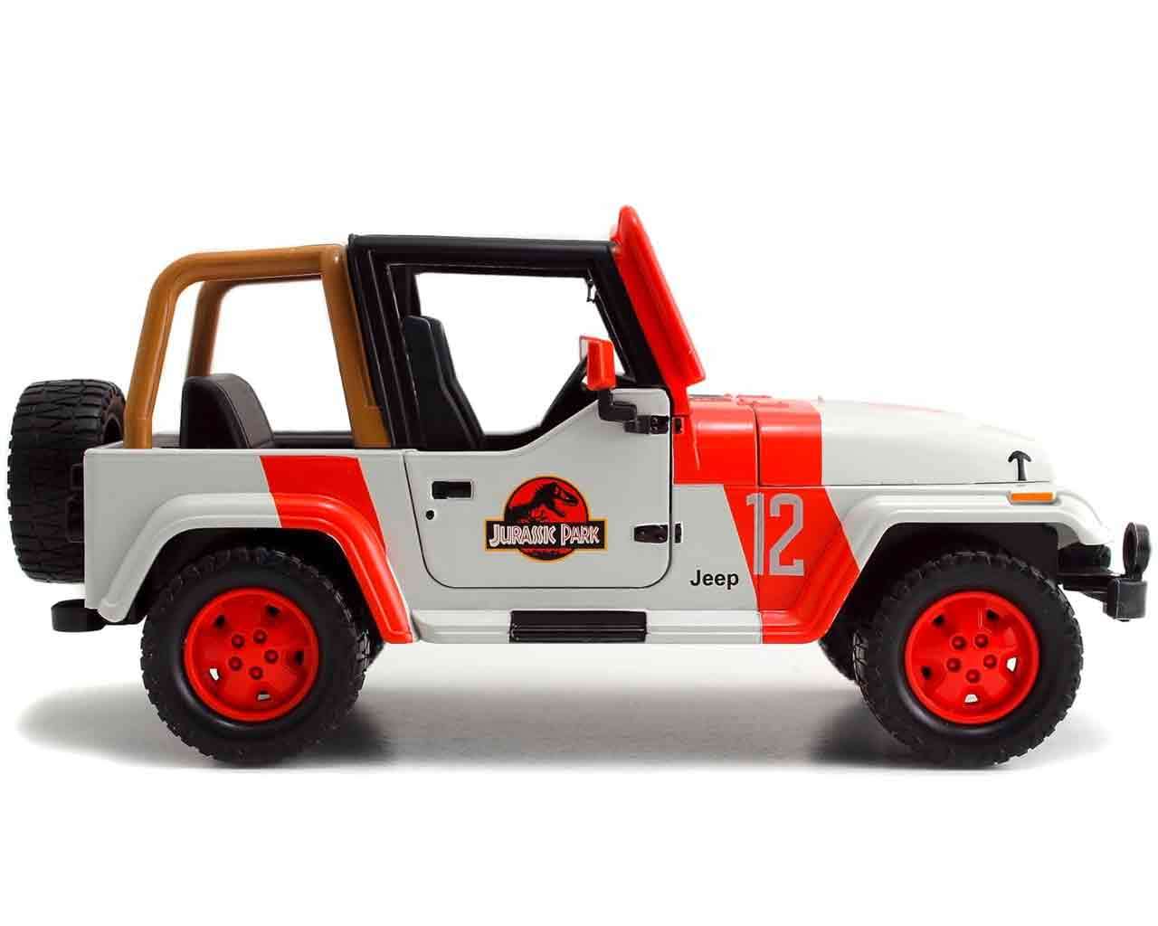 Jurassic Park 1992 Jeep Wrangler YJ Sahara 1:24 Die-Cast Modell jada toys
