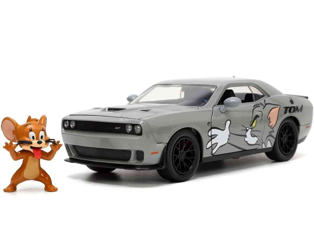 Tom & Jerry - 2015 Dodge Challenger Hellcat med Jerry - 1:24 Die-Cast Modell jada toys