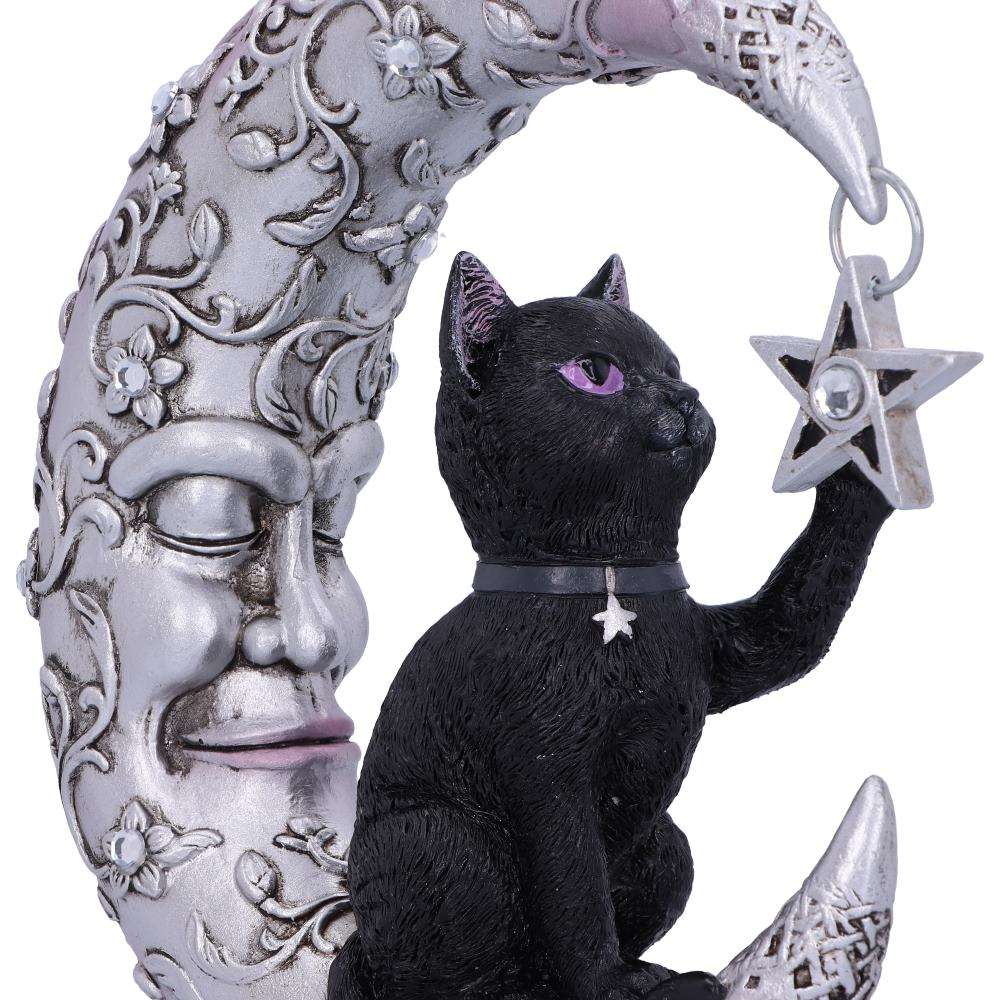 Luna Följd Måne och Katt Ornament nemesis now