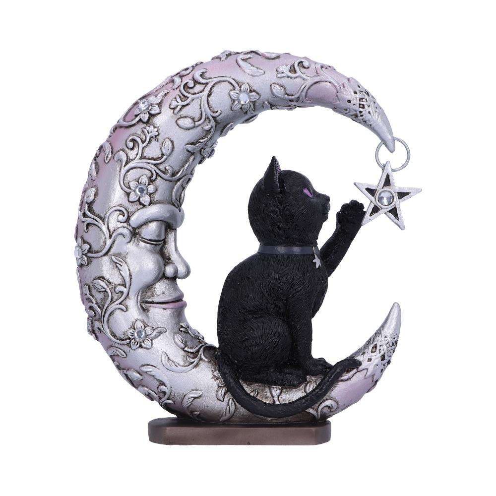 Luna Följd Måne och Katt Ornament nemesis now