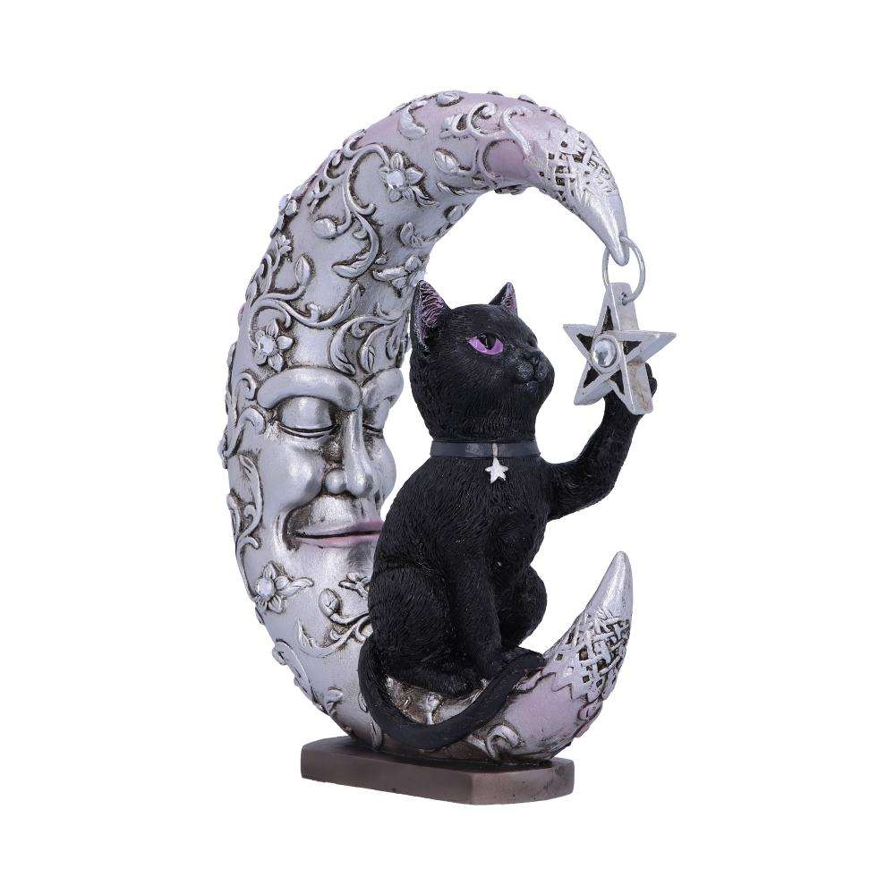 Luna Följd Måne och Katt Ornament nemesis now