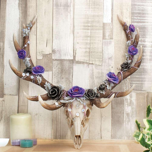 Antlers of Eden - Blomsterdekorerad Duvskalle - Robotto