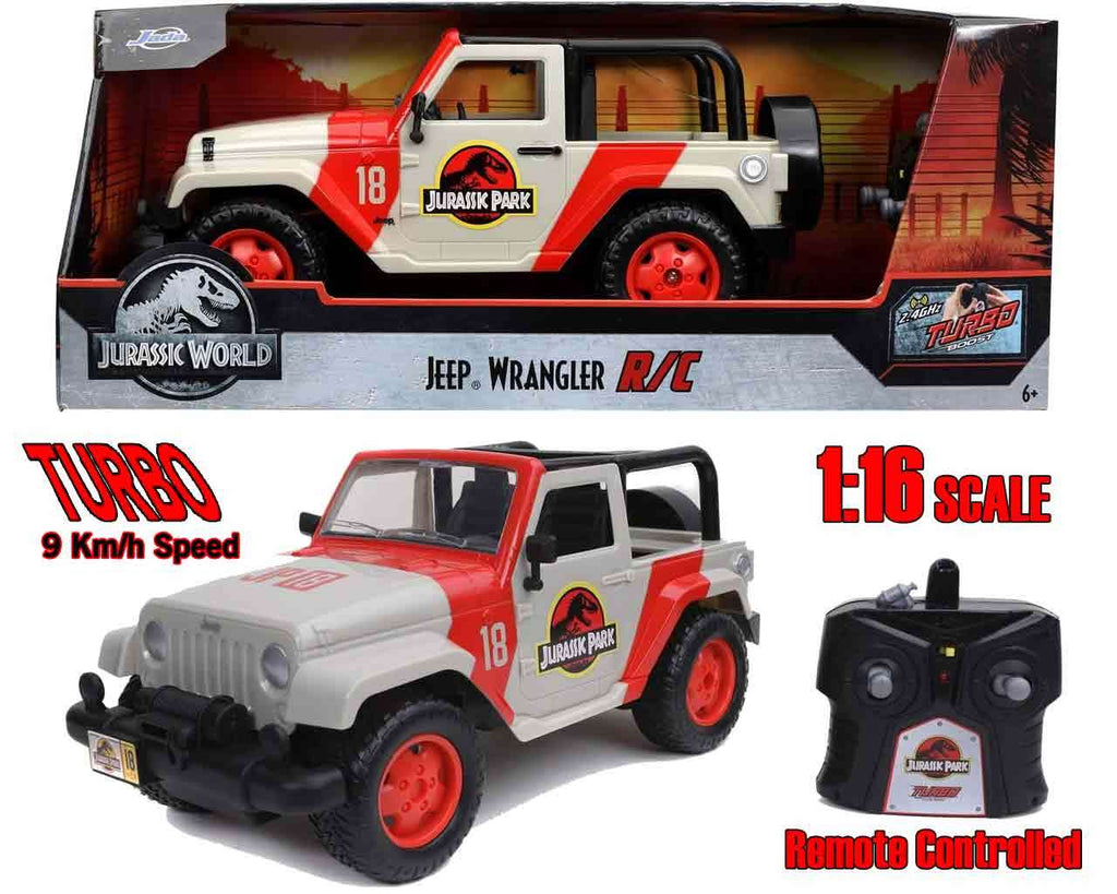 Jurassic Park 1992 Jeep Wrangler YJ Sahara 1:16 RC jada toys