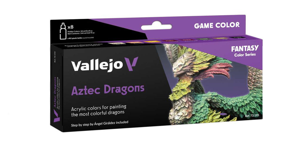Game Color Set 72195 Aztec Dragons - Färgsats för Kreativa Projekt vallejo