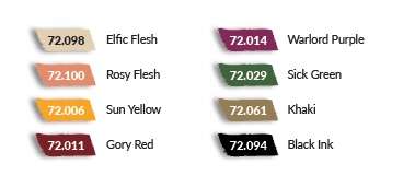 Game Color Set 72195 Aztec Dragons - Färgsats för Kreativa Projekt vallejo