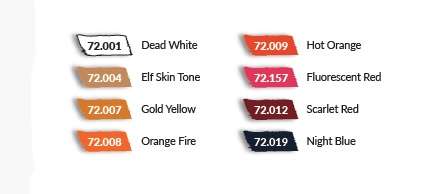 Färgsats för Spel 72196 Elddrakar vallejo