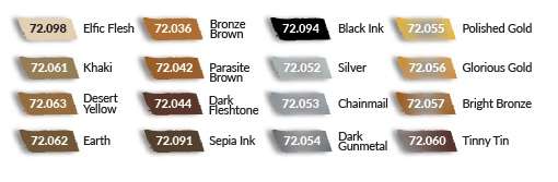 Game Color Set 72189 i läder och metall vallejo