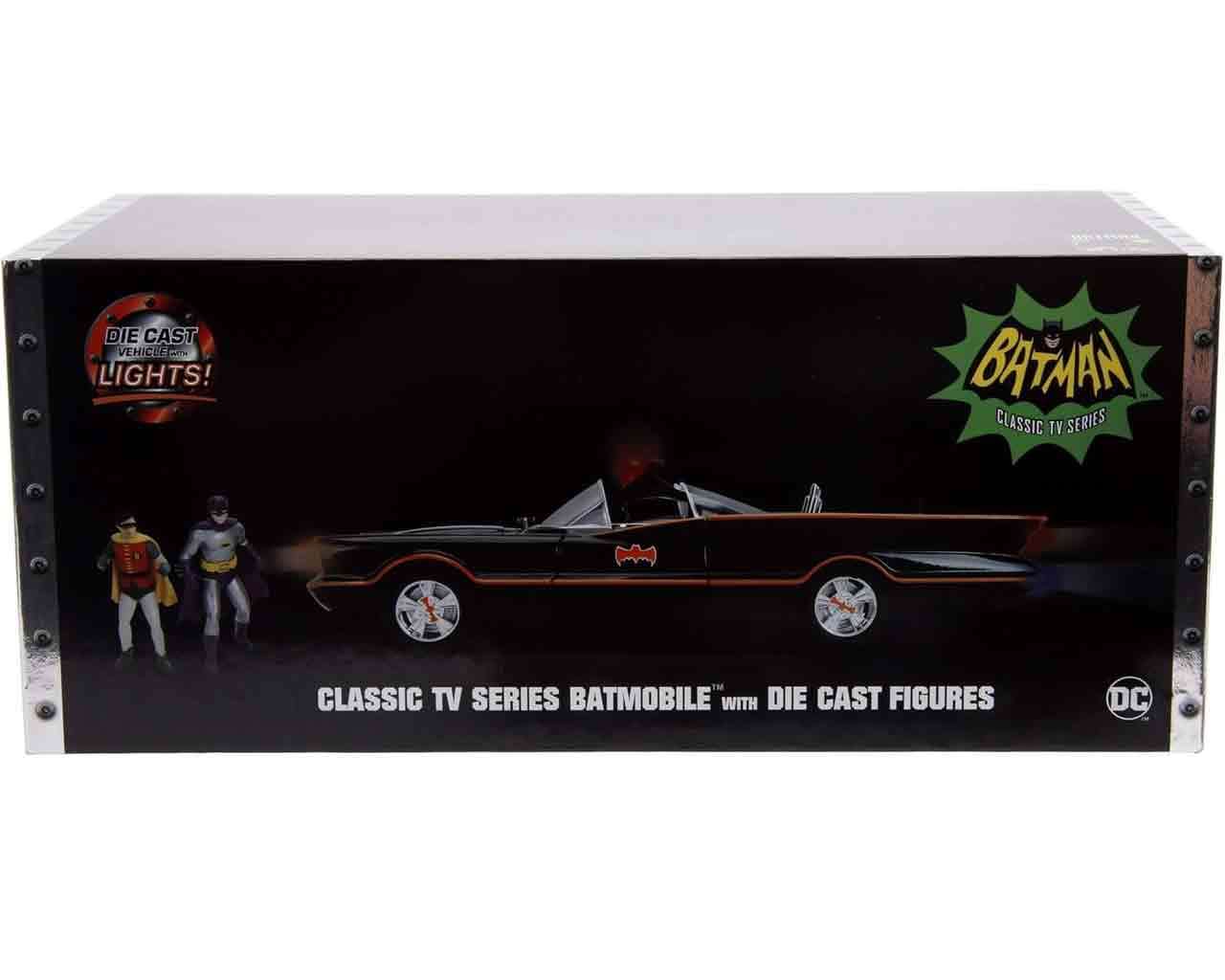 Batman 1966 - Batmobil med Batman & Robin - 1:18 Die-Cast Modell med Ljus - Limited Edition jada toys
