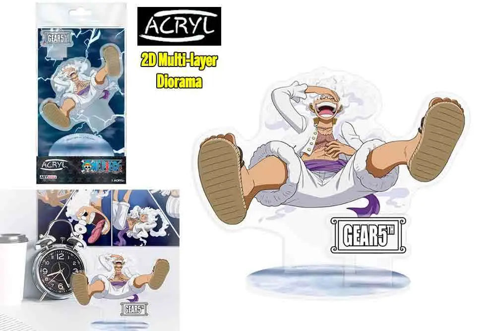 One Piece Luffy Gear 5:e Akryl Diorama