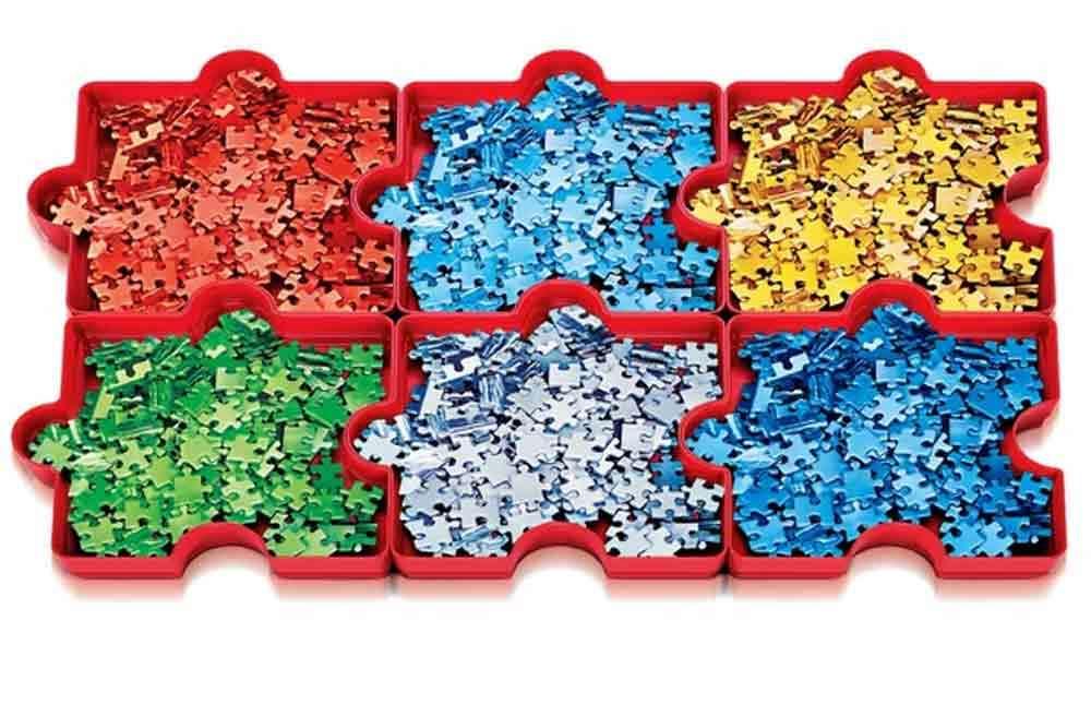 Jigsaw Puzzle Tiles Sorter - 6 Stacker Trays - Robotto